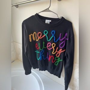 queen of sparkles merry everything sweater